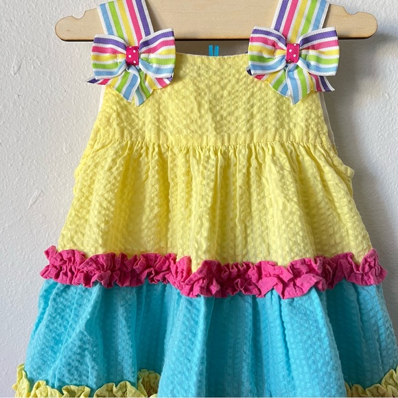 Emily Rose Multicolored Sun Dress with Ruffles Butterflies Bows Little Girls - Picture 3 of 6